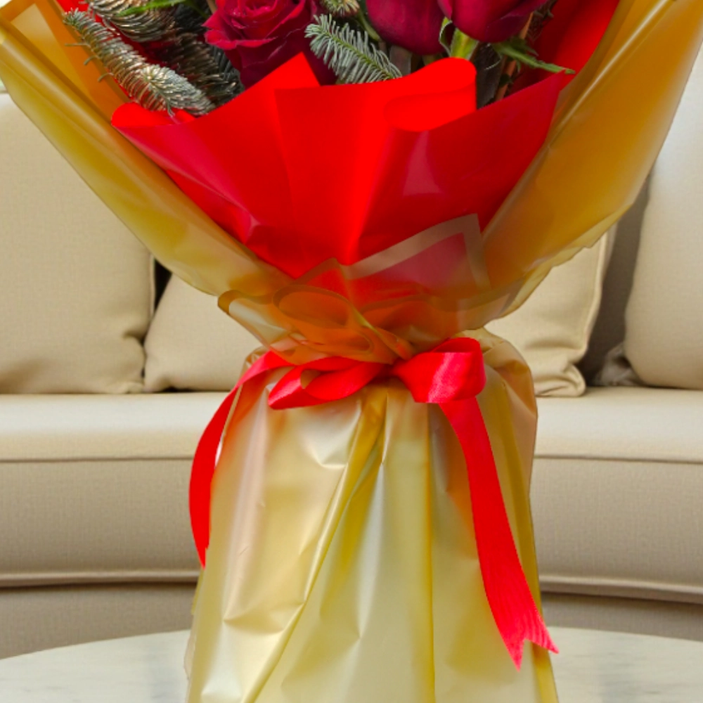 Christmas Gold Ball Flower Bouquet